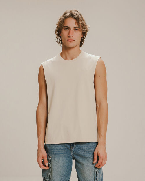 Playera Muscle Tee Beige